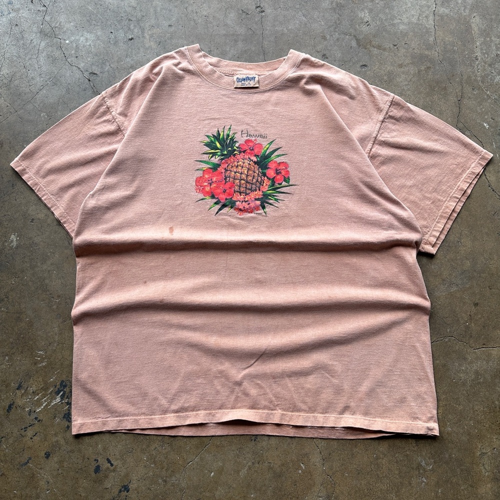 (XL) Pineapple Floral Tee